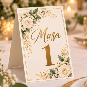 Număr de masă personalizat - Nuntă Cort Versailles