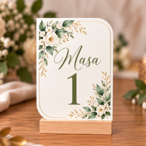 Număr de masă personalizat din carton – Model Éveline