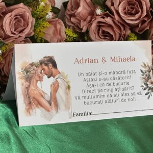 Plic de bani personalizat – Iubire în Acuarelă